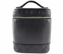 Second Hand Vanity Case aus Leder in Schwarz