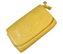 Second Hand Clutch aus Leder in Gelb