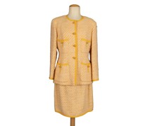 Second Hand Jacke/Mantel aus Wolle in Gelb