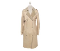 Second Hand Jacke/Mantel aus Leder in Beige