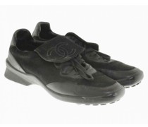 Second Hand Sneakers aus Leder in Schwarz