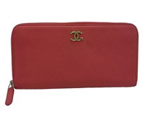 Second Hand Täschchen/Portemonnaie aus Leder in Rosa / Pink