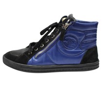 Second Hand Sneakers aus Leder in Blau