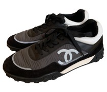 Second Hand Sneakers aus Canvas in Schwarz