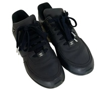 Second Hand Sneakers aus Leder in Blau
