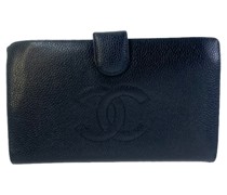 Second Hand Täschchen/Portemonnaie aus Leder in Schwarz