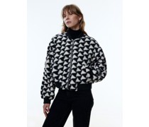 Jacke 'Qian' weiß/schwarz