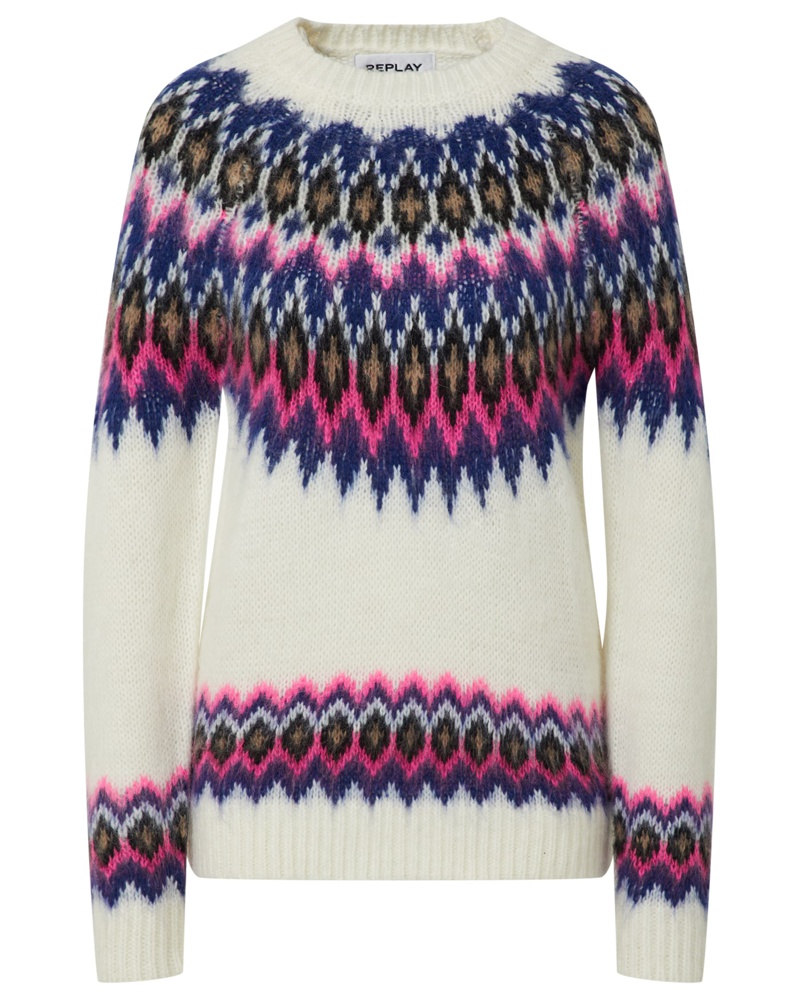 Rosa Replay Damen Marken-Sweatshirt Rosa Replay Damen Marken-Sweatshirt
