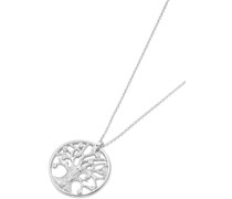 Kette mit Anhänger mit Zirkonia 'Lebensbaum'
