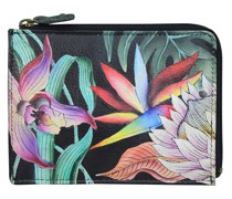 Schlüsseltasche 'Island Escape Black' aus handbemaltem Leder mischfarben