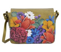 Umhängetasche Dreamy Floral (handbemaltes Leder) mischfarben
