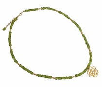 Halskette 'Peridot Blume Art-Deco'