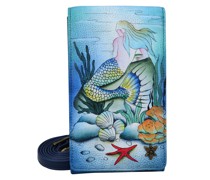 Brieftasche Little Mermaid aus handbemaltem Leder mischfarben