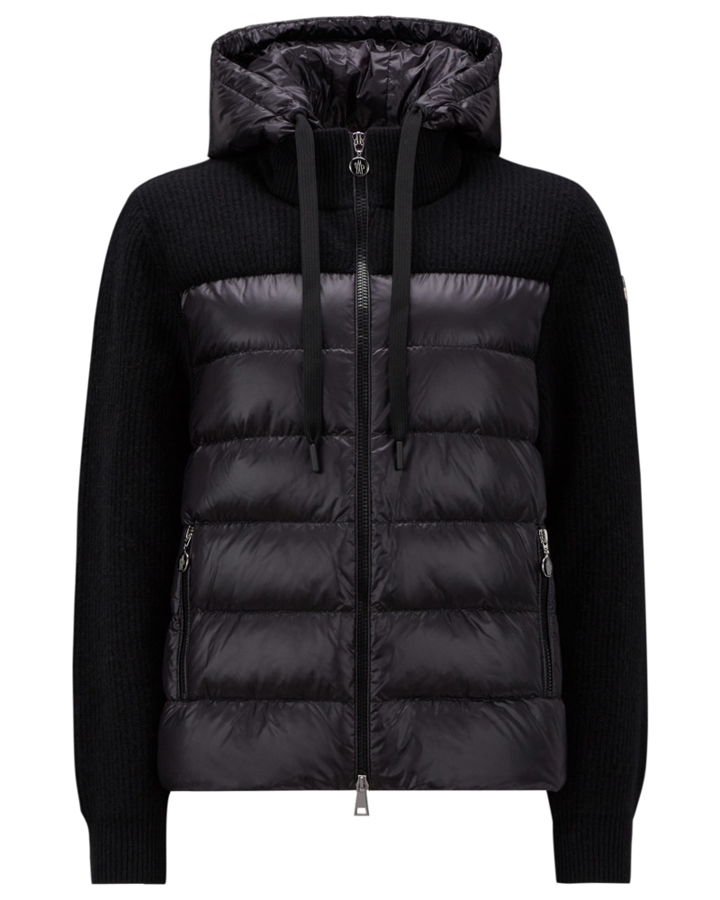 Moncler Damen Wattierter Pullover aus Wolle