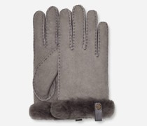 Shorty Gove With eather Trim Handschuhe Grey