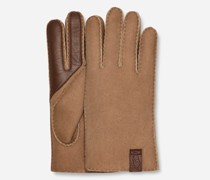 Handschuhe aus ammfe mit Überwendingsstichen Brown