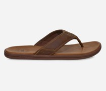 Seaside Leather Flip-Flops Brown