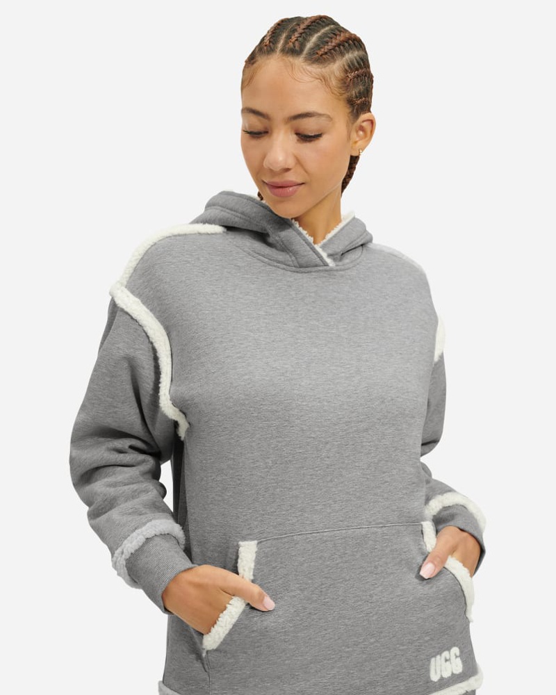 UGG Damen Gebondeter Joanne Fleecehoodie Grey