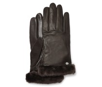 Classic Leather Shorty Tech Handschuhe Brown