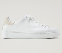 Herren Sneakers Classic Court aus Leder mit kontrastierenden Details White Noce