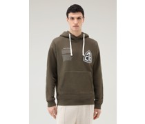 Herren Kapuzenpullover U.S. Trails aus reiner Baumwolle Grün