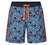 FIRE+ICE Badeshorts Sorin für Herren - Blau/Rot