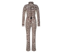 Ski-Overall Misha für Damen - Braun/Off-White