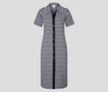Hemdblusen-Kleid Ann für Damen - Navy-Blau/Weiß
