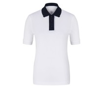 Funktions-Polo-Shirt Carole für Damen - Weiß/Navy-Blau