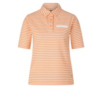 Polo-Shirt Peony für Damen - Orange/Weiß