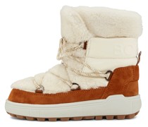 Snow Boots Chamonix mit Spikes für Damen - Off-White/Braun