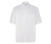 Leinen-Kurzarm-Hemd Lykos für Herren - Weiß