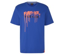 FIRE+ICE T-Shirt Mick für Herren - Royalblau/Orange