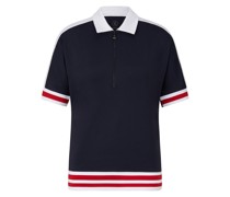 Funktions-Polo-Shirt Amelia für Damen - Navy-Blau/Rot