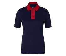 Funktions-Polo-Shirt Carole für Damen - Navy-Blau/Rot