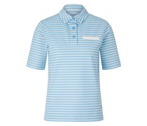 Polo-Shirt Peony für Damen - Hellblau/Weiß