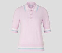 Strick-Polo-Shirt Lennie für Damen - Rosa/Hellblau