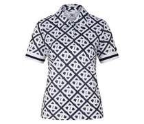 Funktions-Polo-Shirt Calysa für Damen - Navy-Blau/Weiß