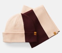 Mütze Und Schal Im Farbblock-design Als Geschenkset