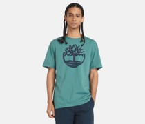 Kennebec River T-shirt Mit Baum-logo In Petrol Petrol