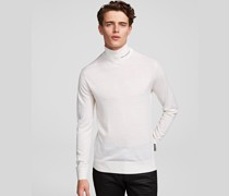 Rollkragenpullover aus Merinowolle, Mann, Off White