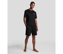 Set aus Shorts und Pyjama-t-shirt mit Karl-logo, Mann, Schwarz/schwarz