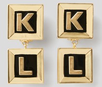 K/kube Ohrringe aus Emaille, Frau, Gold