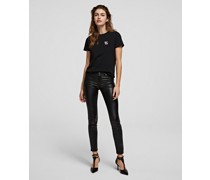 Metallic Skinny Jeans, Frau, Metallic Schwarz