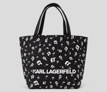 K/ikonik Wende-stofftasche, Frau, Schwarz