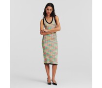 Strickkleid aus Bouclé, Frau, Lurex Multi Boucle