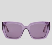 Sonnenbrille mit Karl-logo, Frau, Lilac