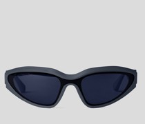 Wrap-around-sonnenbrille mit Kl monogram-logo, Frau, Grau