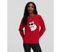 Karl ikonik Choupette-sweatshirt, Frau, Chili-pfeffer