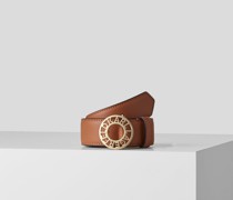 mittelbrauner K/disk  Ledergürtel, Frau, Braun